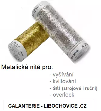 Nitě metalické 100 m 75174/1723 - rubínová