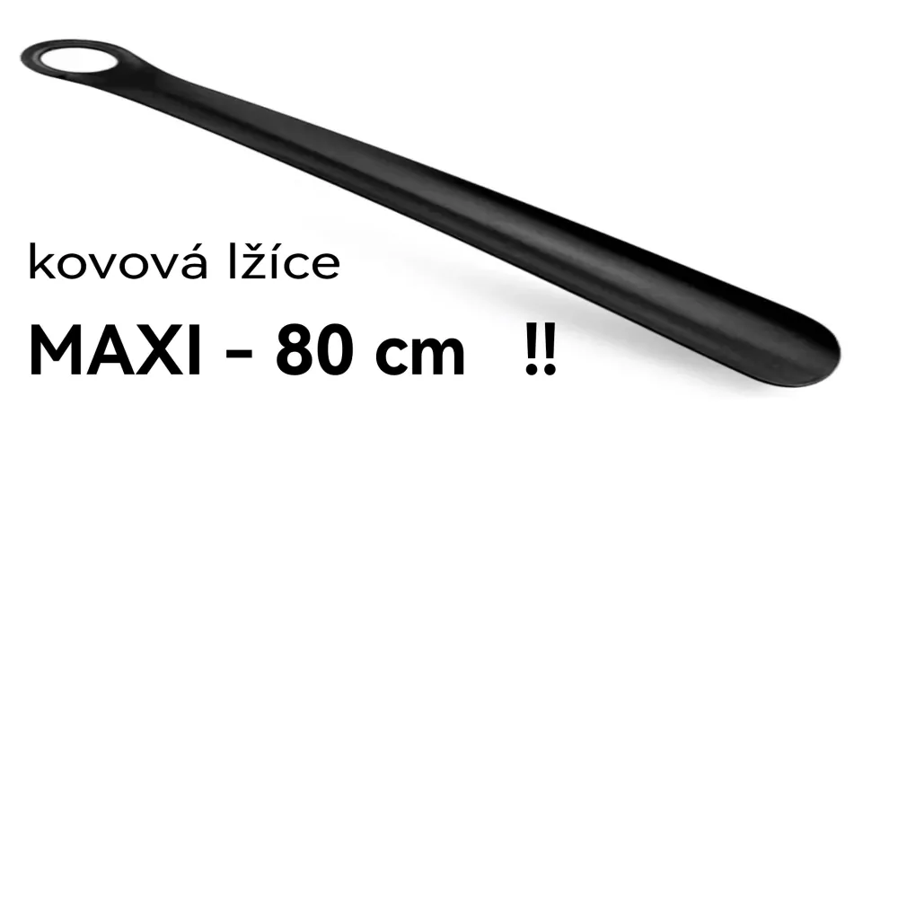 333 Dlouhá kovová lžíce na boty 80 cm