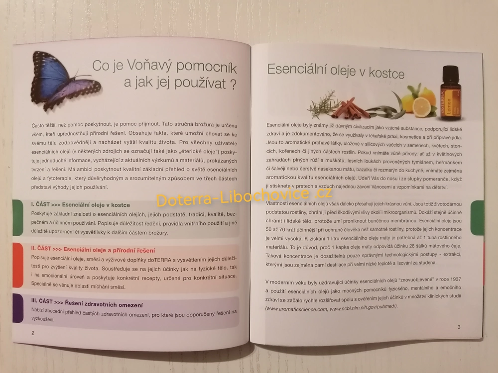 2.Katalog ,,Voňavý pomocník" - brožura k esenciálním olejům Doterra (česky)