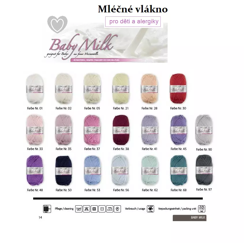 Dětská příze pro alergiky Baby Milk 21 - sv. žlutá